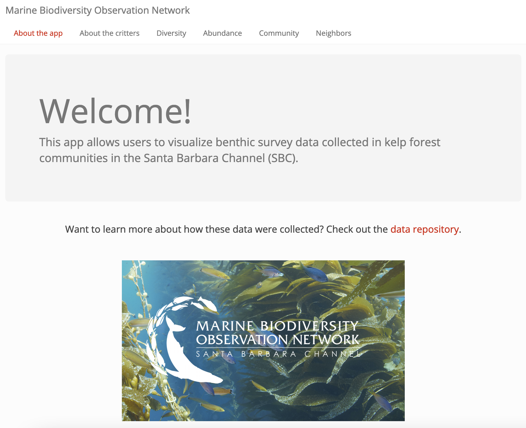 Shiny App for the Marine Biodiversity Observation Network